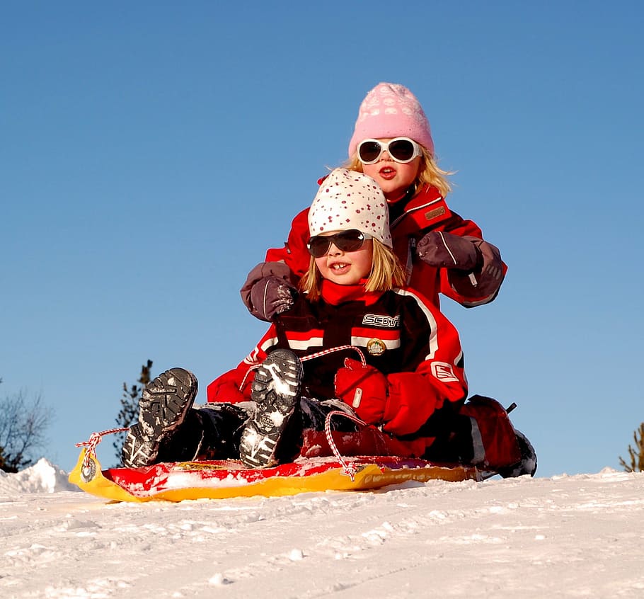 kids sunglasses in snow