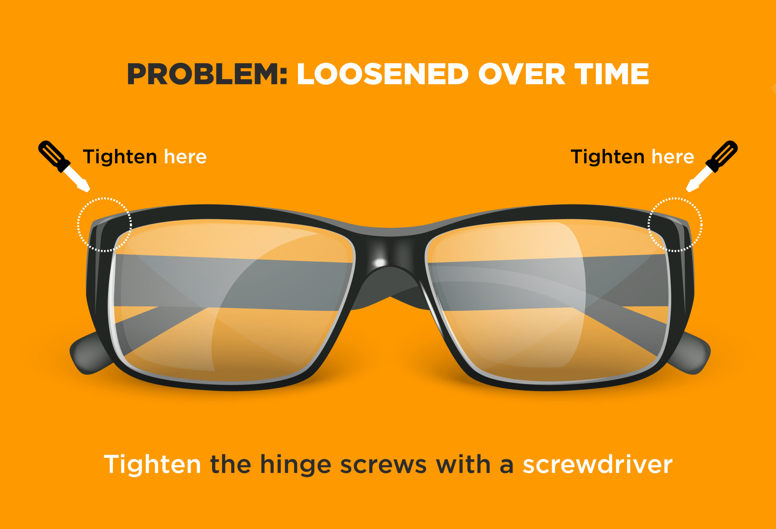 tighten screws on glasses