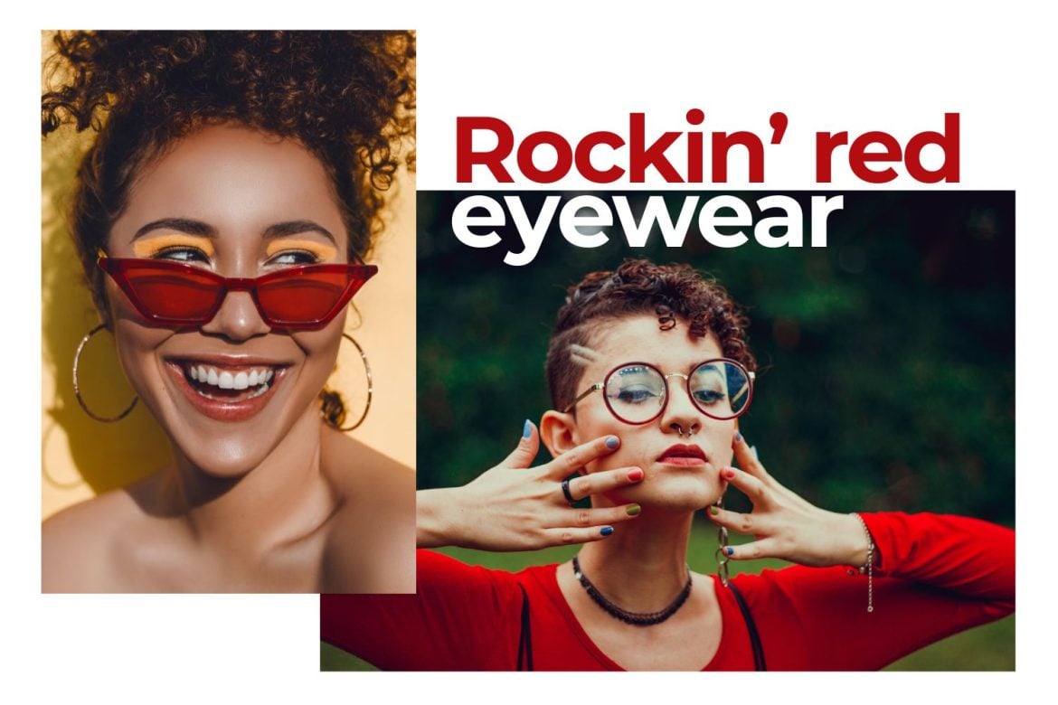 red eyewear