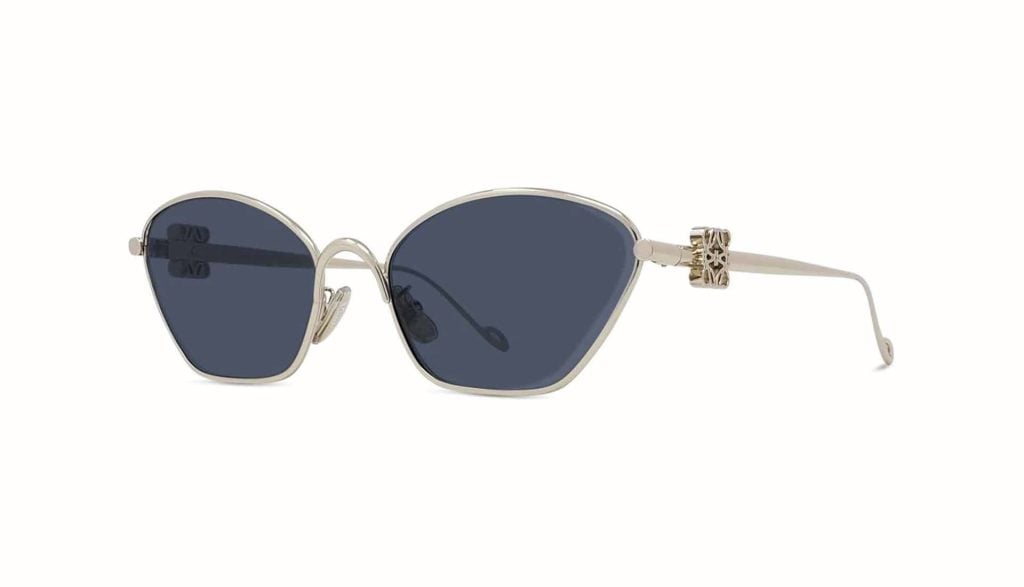 Loewe ANAGRAM LW40115U in Shiny Yellow metal frames with Blue Normal lenses