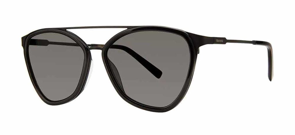 Vera Wang V612 black framed aviator sunglasses 