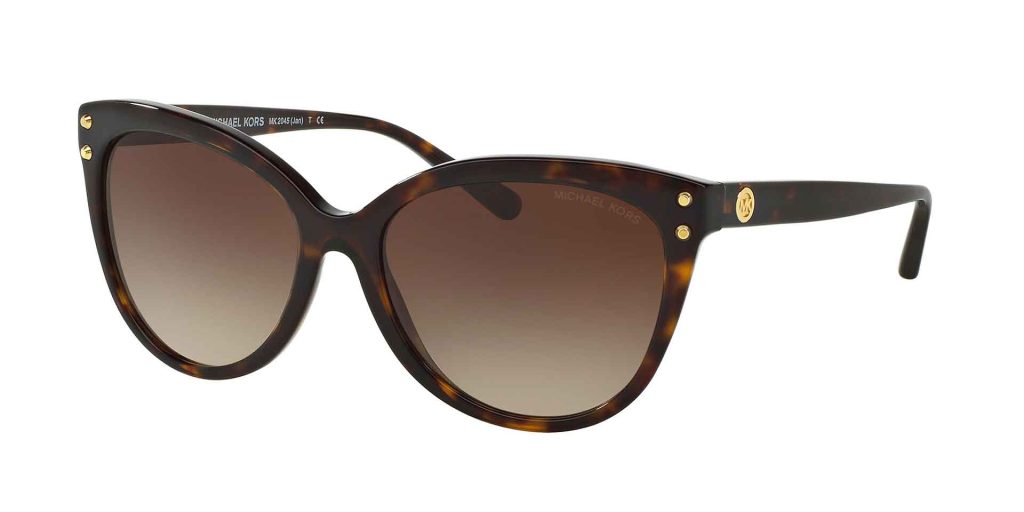 Michael Kors JAN tortoise shell cat-eye sunglasses (style MK2045) with brown gradient lenses