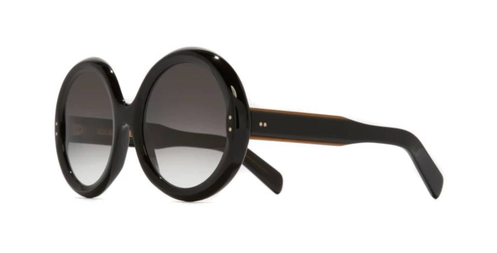 Cutler and Gross oversized round sunglasses in style CGSN141259, featuring thick black frames and black lenses